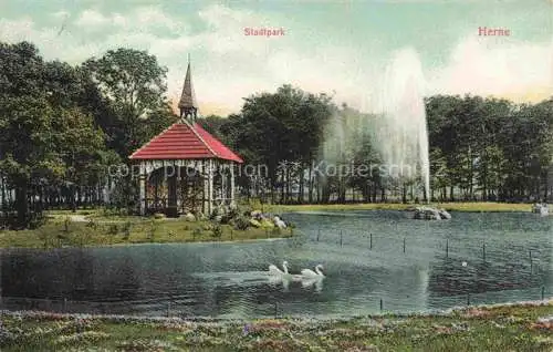AK / Ansichtskarte HERNE  Westfalen Stadtpark Schwanenteich