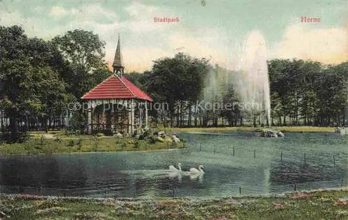 AK / Ansichtskarte HERNE  Westfalen Stadtpark Schwanenteich