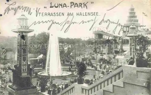 AK / Ansichtskarte Halensee Grunewald CHARLOTTENBURG-WILMERSDORF BERLIN Luna-Park Terrassen am Halensee Freizeitpark