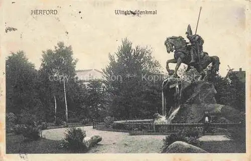 AK / Ansichtskarte HERFORD Wittekinddenkmal Reiterstandbild