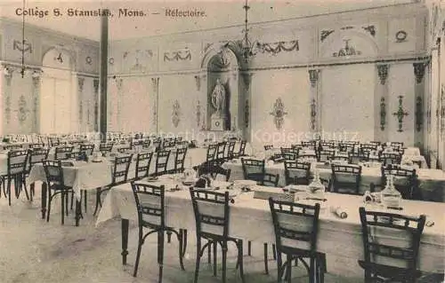 AK / Ansichtskarte MONS  Belgie Collège S. Stanislas Réfectoire