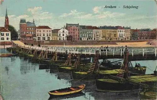 AK / Ansichtskarte ARNHEM Arnheim NL Schipbrug Schiffsbruecke
