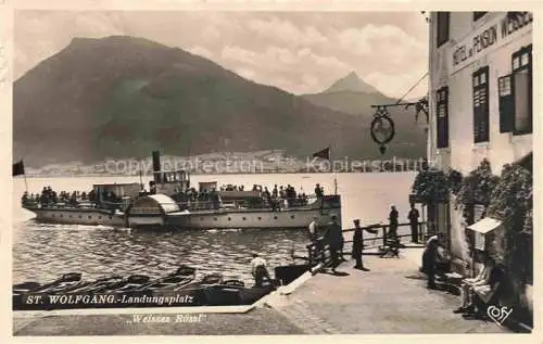 AK / Ansichtskarte Dampfer Seitenrad St Wolfgang See Weisses Roessl 
