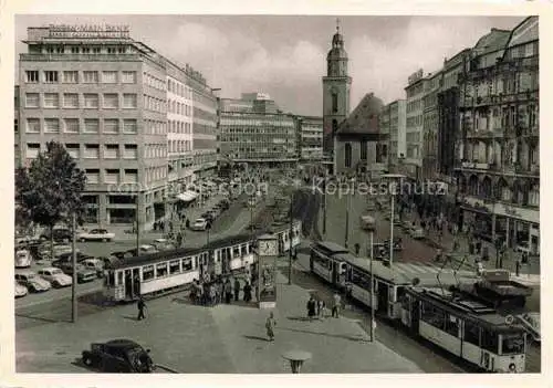 AK / Ansichtskarte STRAssENBAHN Tramway-- Frankfurt am Main Rossmarkt Katharinenkirche 