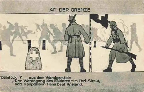 AK / Ansichtskarte WIELAND Hans Beat Kuenstlerkarte An der Grenze