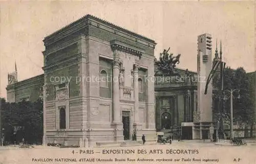 AK / Ansichtskarte Exposition Arts Decoratifs Paris 1925 Pavillon National Italie