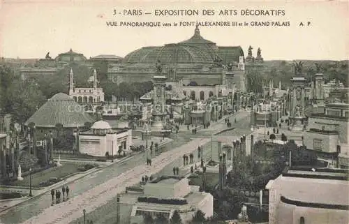 AK / Ansichtskarte Exposition Arts Decoratifs Paris 1925 Vue Panoramique Pont Alexander 3 Grand Palas