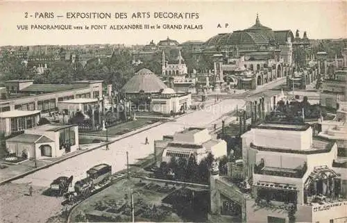 AK / Ansichtskarte Exposition Arts Decoratifs Paris 1925 Vue Panoramique Pont Alexandre 3 Grand Palais