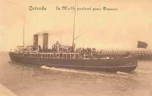 AK / Ansichtskarte OSTENDE Oostende West-Vlaanderen Belgie La Malle partant pour Douvres