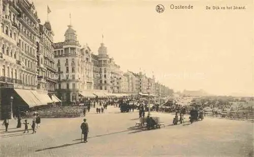 AK / Ansichtskarte Oostende OSTENDE West-Vlaanderen Belgie De Dijk en het strand