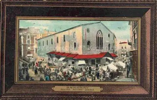 AK / Ansichtskarte Annonay  07 Ardeche Eglise Notre-Dame Marchée Bilderrahmen