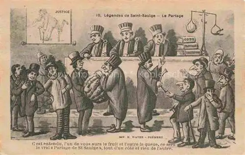 AK / Ansichtskarte Saint-Saulge NEVERS 58 Nievre Légendes de Saint-Saulge le partage Kuenstlerkarte