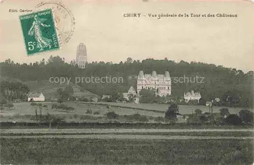 AK / Ansichtskarte Chiry-Ourscamp 60 Oise Vue générale de la tour et des châteaux