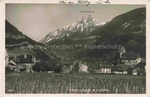AK / Ansichtskarte AIGLE VD Panorama Eglise et Château Alpes