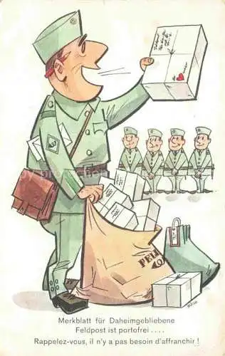 AK / Ansichtskarte Brieftraeger Postbote Postman Facteur Cartero Postino-- Militaria Luzern