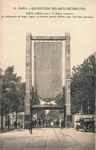 AK / Ansichtskarte Exposition Arts Decoratifs Paris 1925 Porte Orsay 