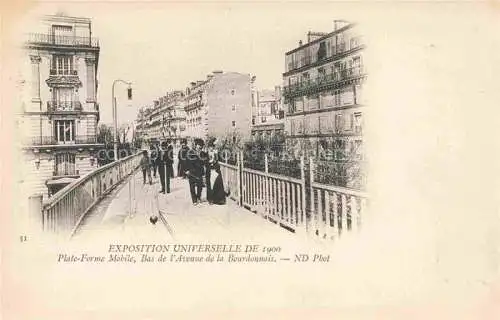AK / Ansichtskarte Exposition Universelle Paris 1900 Plate Forme Mobile Avenue Boudonnais