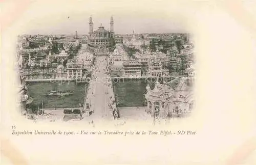 AK / Ansichtskarte Exposition Universelle Paris 1900 Vue sur Trocadero prise Tour Eiffel