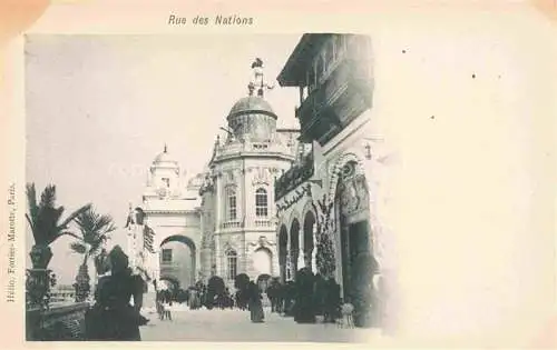 AK / Ansichtskarte Exposition Paris 1900 Exposition Universelle Rue des Natiopns