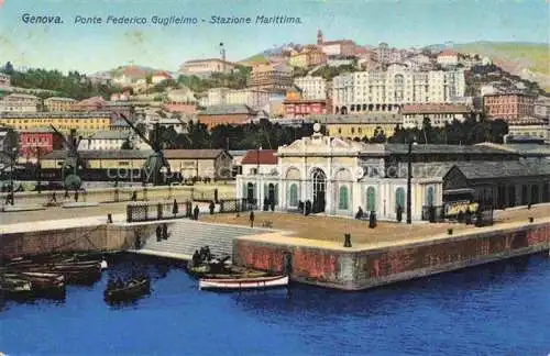 AK / Ansichtskarte GENOVA Genua Liguria IT Ponte Federico Guglielmo Stazione Marittima