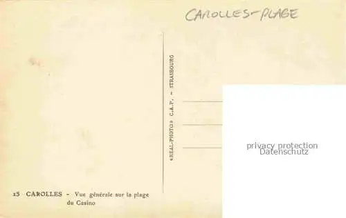 AK / Ansichtskarte CAROLLES-PLAGE Avranches 50 Manche Vue générale sur la plage du Casino