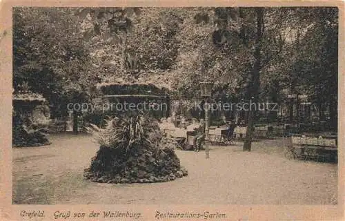 AK / Ansichtskarte KREFELD Crefeld Wallenburg Restaurations-Garten