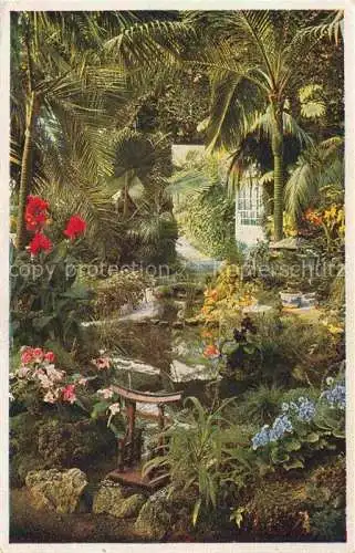 AK / Ansichtskarte Liebichau Schlesien Lubiechow PL Fuerstliche Gaertnerei Japanischer Garten im Palmenhaus