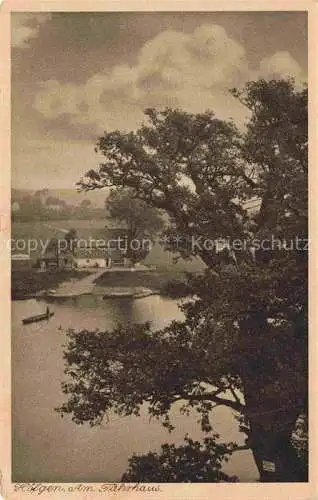 AK / Ansichtskarte Hoefgen Grimma Sachsen Am Faehrhaus Serie Heimatschutz-Postkarten