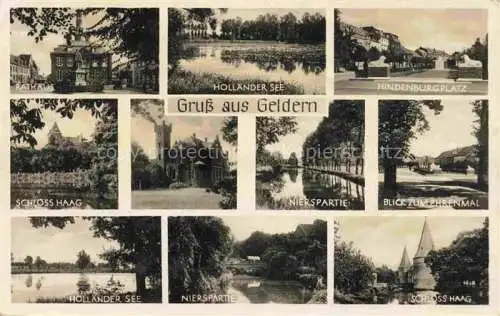 AK / Ansichtskarte Geldern NRW Rathaus Hollaender See Hindenburgplatz Schloss Haag Niers Ehrenmal