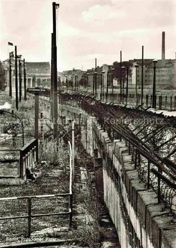 AK / Ansichtskarte BERLIN Postdamer Platz Mauer
