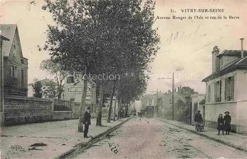 AK / Ansichtskarte VITRY-SUR-SEINE 94 Val-de-Marne Avenue Rouget de l'Isle et rue de la Barre