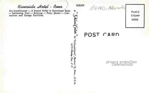 AK / Ansichtskarte RENO  Nevada USA Riverside Hotel