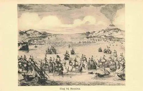 AK / Ansichtskarte MEssINA Sicilia IT Slag bij Messina Kuenstlerkarte