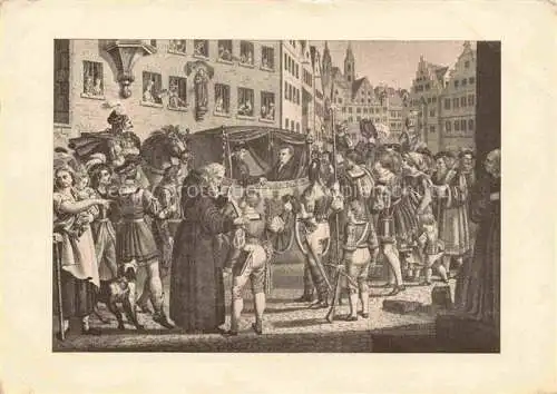 AK / Ansichtskarte WORMS Rhein Einzug Luthers in Worms 400-Jahrfeier der Protestation zu Speyer Kuenstlerkarte