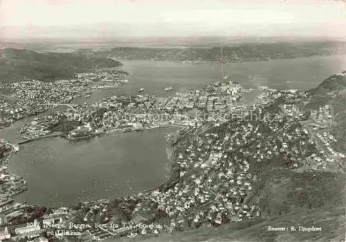 AK / Ansichtskarte Bergen Norwegen Fliegeraufnahme