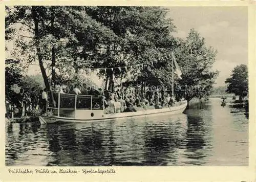 AK / Ansichtskarte Hariksee Schwalmtal Viersen NRW Muehlrather Muehle am See Fahrgastschiff
