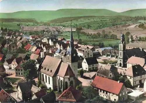 AK / Ansichtskarte Soultz-sous-Forets Wissembourg 67 Bas-Rhin Les églises et les écoles vue aérienne