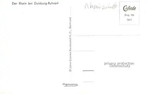 AK / Ansichtskarte DUISBURG  Ruhrort Rhein Schiffe