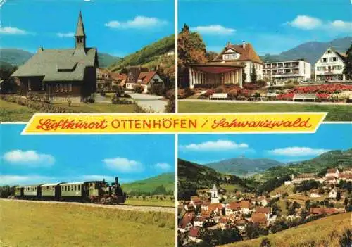 AK / Ansichtskarte Ottenhoefen Schwarzwald Hotel Restaurant Pflug Kuranlagen Dampflok Panorama
