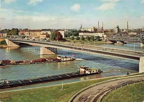 AK / Ansichtskarte Kehl  Rhein Baden BW Europa Bruecke mit Blick auf Strassburg