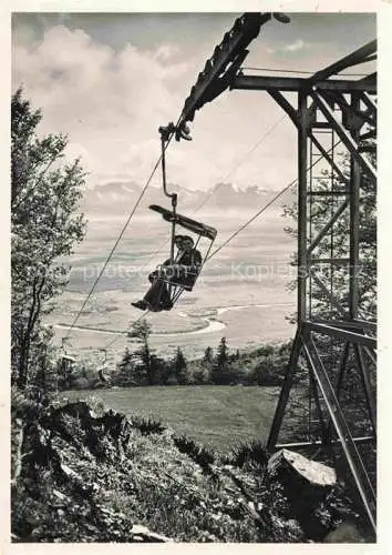 AK / Ansichtskarte Sessellift Chairlift Telesiege Bergbahn Weissenstein Aaretal Alpen 