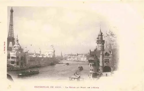 AK / Ansichtskarte Exposition Universelle Paris 1900 Seine Pont Alma