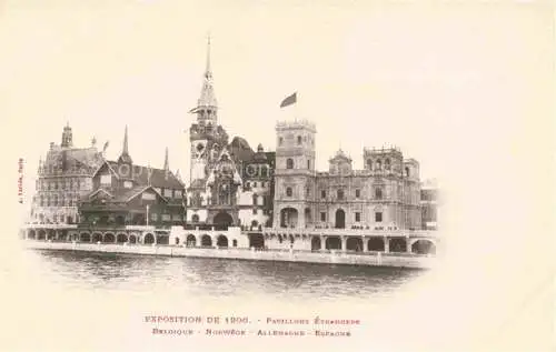 AK / Ansichtskarte Exposition Universelle Paris 1900 Pavillons Etrangers Belgique Norwege Allemagne Espagne