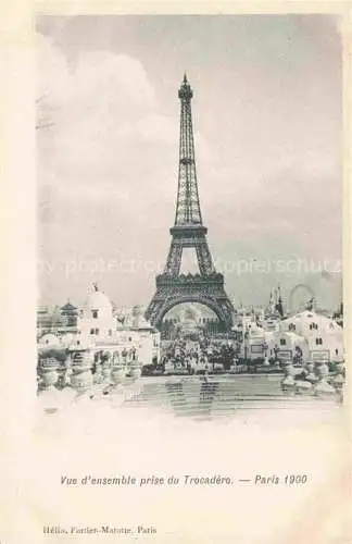 AK / Ansichtskarte Exposition Universelle Paris 1900 Vue ensemble prise Trocadero