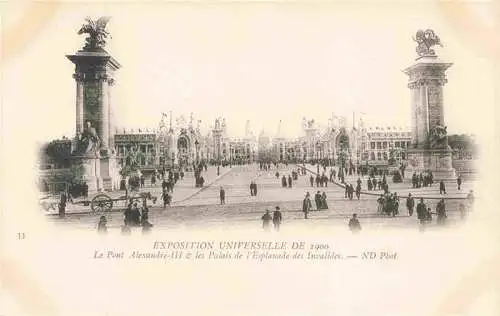 AK / Ansichtskarte Exposition Universelle Paris 1900 Pont Alexandre 3 Palais Esplanade Invalides 