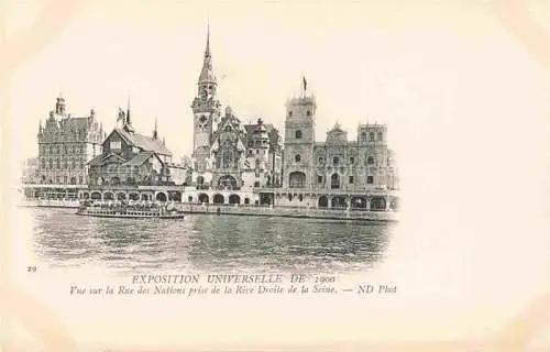 AK / Ansichtskarte Exposition Universelle Paris 1900 Rue Nations Rive Droite Seine