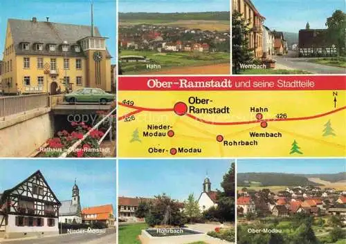 AK / Ansichtskarte Ober-Ramstadt Oberramstadt Muehltal DARMSTADT Rathaus Hahn Wembach Nieder Modau Rohrbach Ober Modau