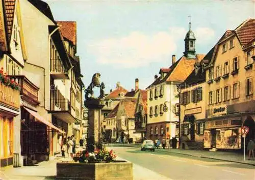 AK / Ansichtskarte Oberkirch Baden Hauptstrasse Brunnen Stadtzentrum
