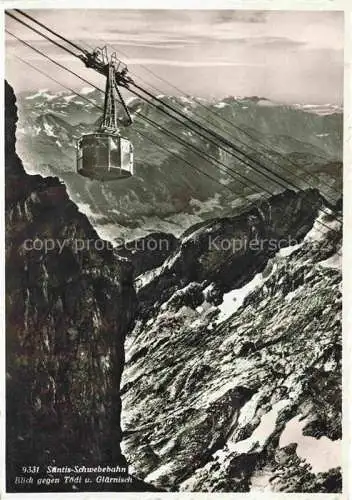 AK / Ansichtskarte Seilbahn Cable-Car Telepherique Saentis Schwebebahn Schweiz 