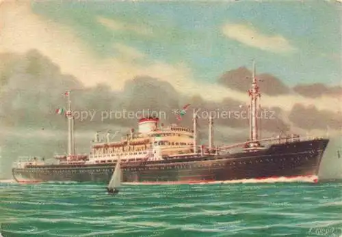 AK / Ansichtskarte Dampfer Oceanliner Vivaldi Caboto Toscanelli Genova Italia